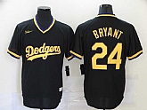 Dodgers 24 Kobe Bryant Black Nike Throwback Cool Base Jersey,baseball caps,new era cap wholesale,wholesale hats